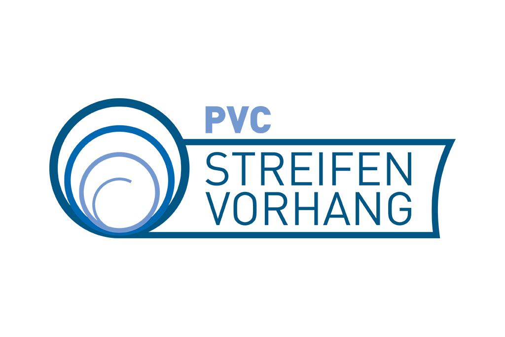 PVC Streifen Vorhang Logo